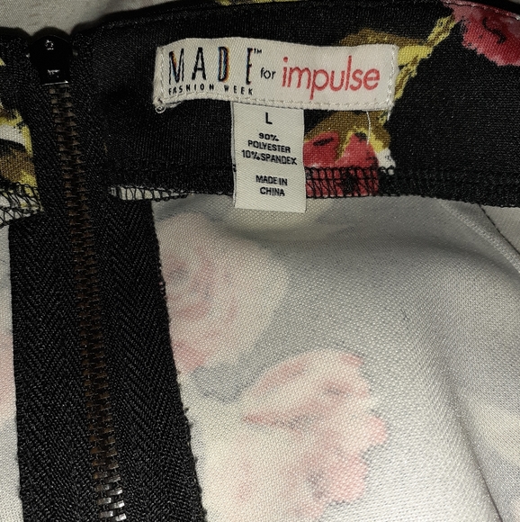 Macy's Black/Roses Made for Impulse Pencil Skirt - Picture 8 of 9